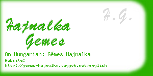 hajnalka gemes business card