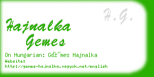 hajnalka gemes business card